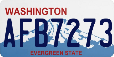 WA license plate AFB7273