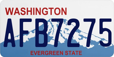 WA license plate AFB7275