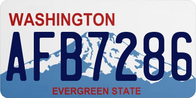 WA license plate AFB7286