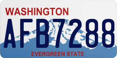 WA license plate AFB7288