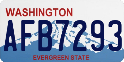 WA license plate AFB7293