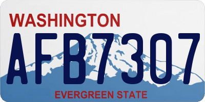 WA license plate AFB7307