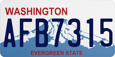 WA license plate AFB7315
