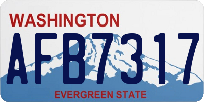 WA license plate AFB7317