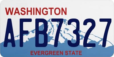 WA license plate AFB7327