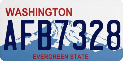 WA license plate AFB7328