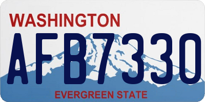 WA license plate AFB7330