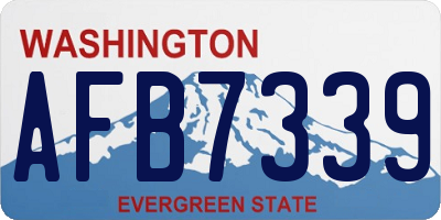 WA license plate AFB7339