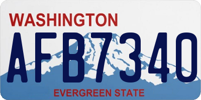 WA license plate AFB7340