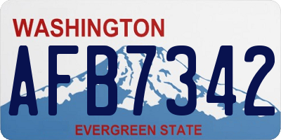 WA license plate AFB7342