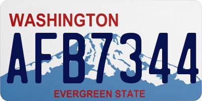 WA license plate AFB7344