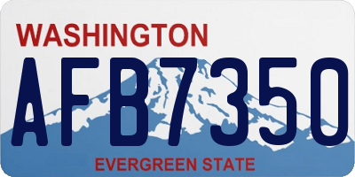 WA license plate AFB7350