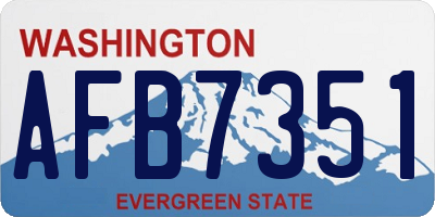 WA license plate AFB7351