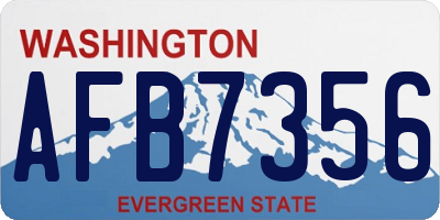 WA license plate AFB7356