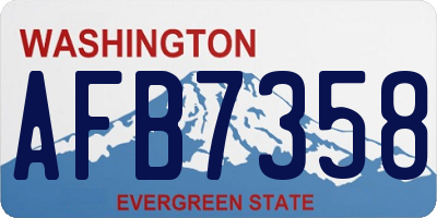 WA license plate AFB7358
