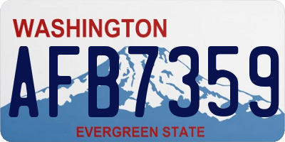 WA license plate AFB7359