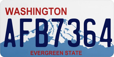 WA license plate AFB7364