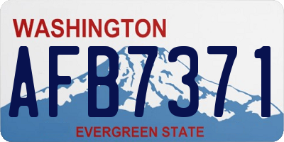 WA license plate AFB7371