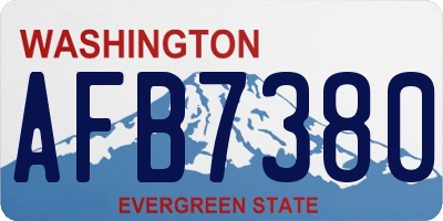WA license plate AFB7380