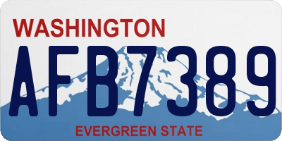 WA license plate AFB7389