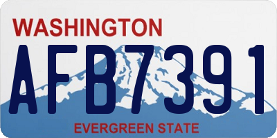 WA license plate AFB7391