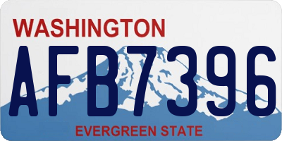 WA license plate AFB7396