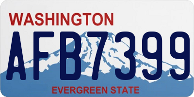 WA license plate AFB7399