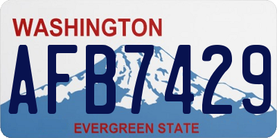 WA license plate AFB7429