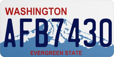 WA license plate AFB7430