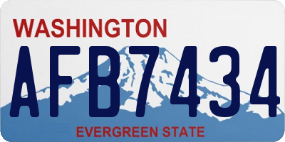WA license plate AFB7434
