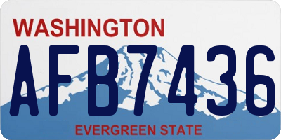 WA license plate AFB7436