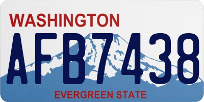 WA license plate AFB7438