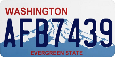 WA license plate AFB7439