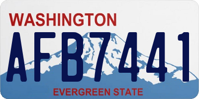 WA license plate AFB7441