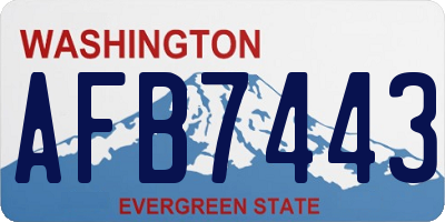 WA license plate AFB7443
