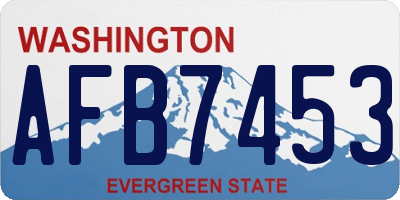 WA license plate AFB7453