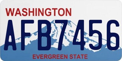 WA license plate AFB7456