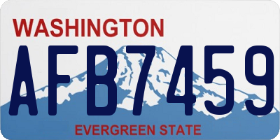 WA license plate AFB7459