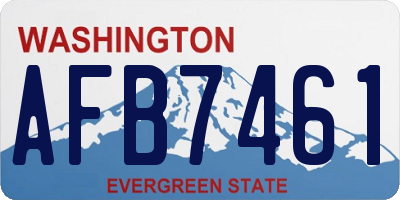 WA license plate AFB7461