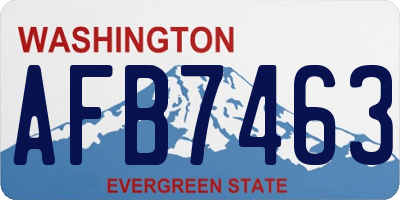 WA license plate AFB7463