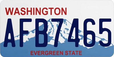WA license plate AFB7465