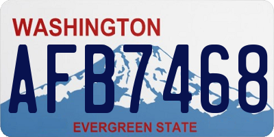 WA license plate AFB7468
