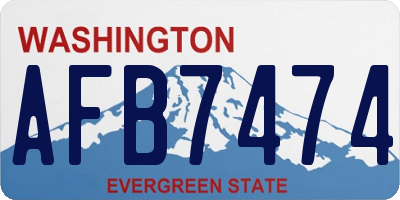 WA license plate AFB7474