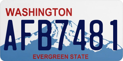 WA license plate AFB7481
