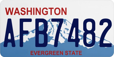 WA license plate AFB7482