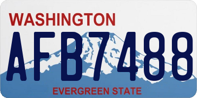 WA license plate AFB7488