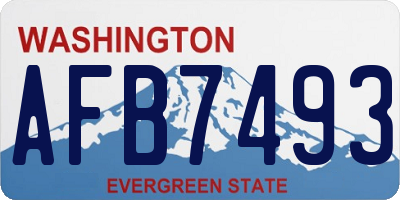 WA license plate AFB7493
