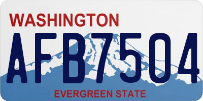 WA license plate AFB7504
