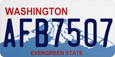 WA license plate AFB7507