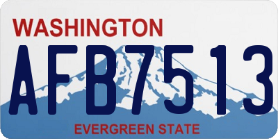 WA license plate AFB7513